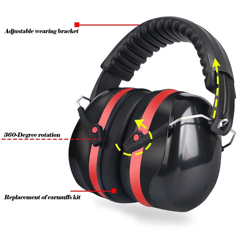 

Anti-Noise Head Earmuffs Foldable Ear Protector SNR-35dB For Kids/Adults Study Sleeping Work Shooting Hearing Safe Protection
