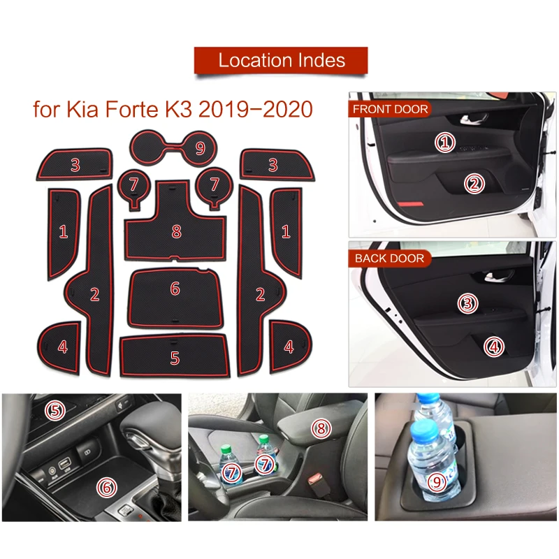ZUNDUO car door anti-slip mat for KIA Forte K3 Cerato 2019 2020 cup holder non-slip mat accessories s anti-slip mat
ZUNDUO car door anti-slip mat for KIA Forte K3 Cerato 2019 2020 cup holder non-slip mat accessories s anti-slip mat