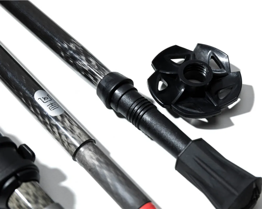 Zenph Hiking Carbon Fiber Trekking Pole 5 Sections Folding Telescopic Walking Stick Outdoor Camping Equipment | Спорт и развлечения