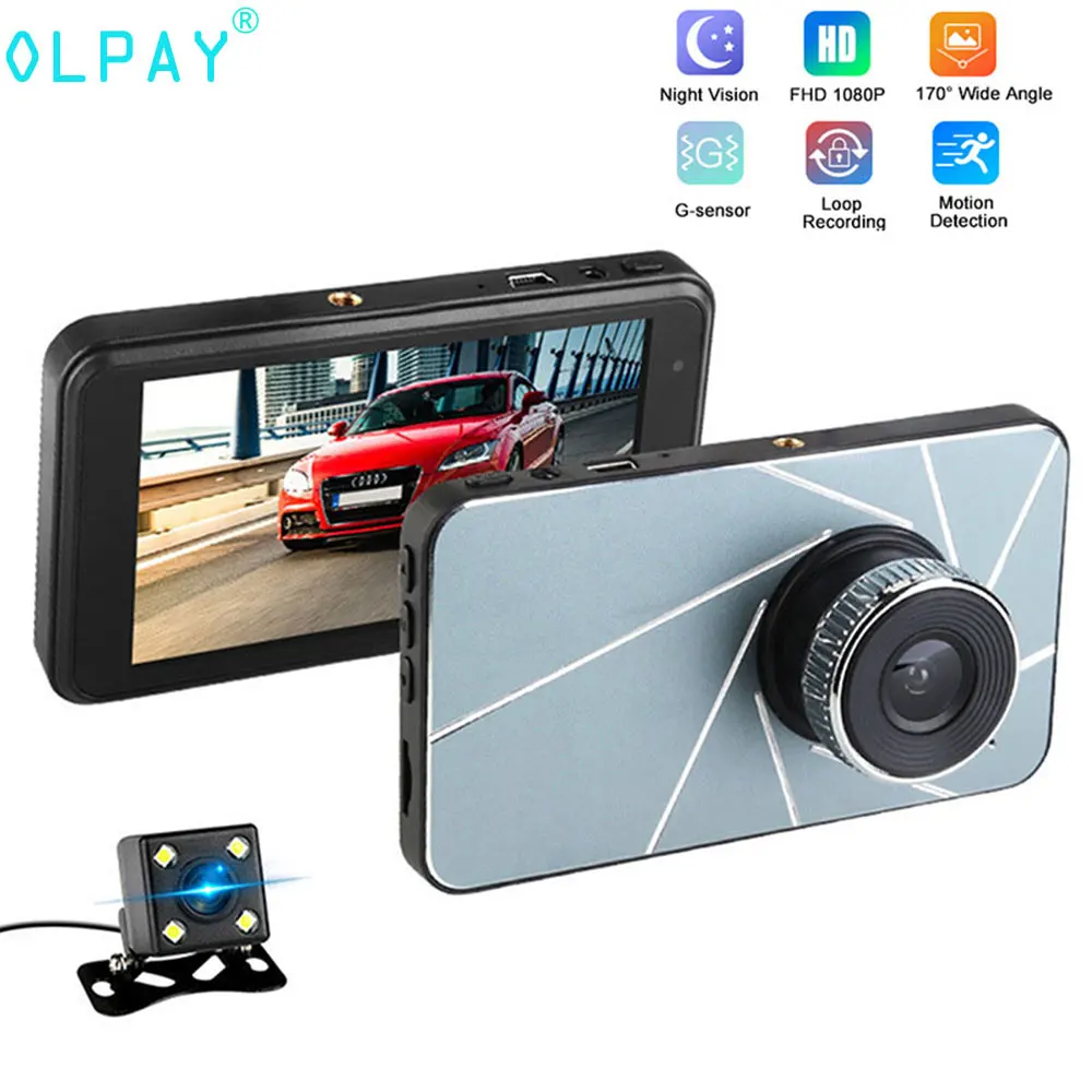 Видеорегистратор OLPAY, 4 дюйма, 1080P HD, с G-датчиком, угол обзора 170 градусов
Видеорегистратор OLPAY, 4 дюйма, 1080P HD, с G-датчиком, угол обзора 170 градусов