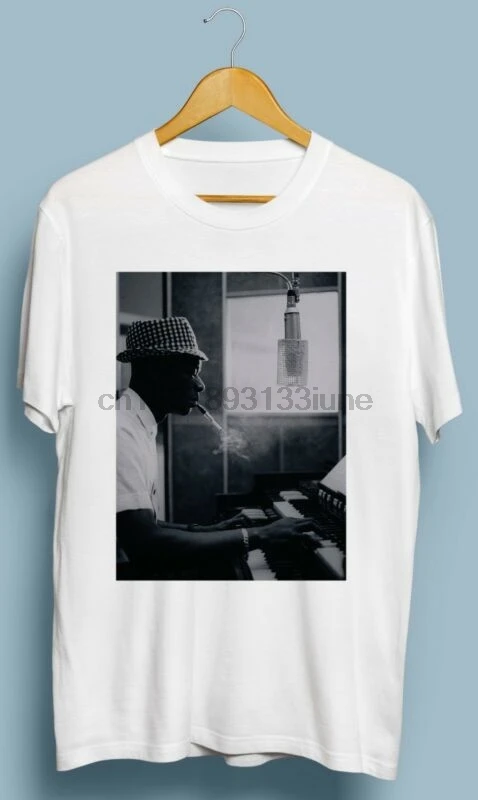 Винтаж Nat King Коул мастер джаз и RnB Ретро футболка Размеры s m l xl 2XL|Мужские футболки|