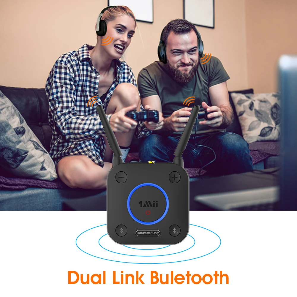1Mii B06TX Bluetooth совместимый передатчик аудио aptX LL HD музыка Dual Link оптический 3 5 AUX