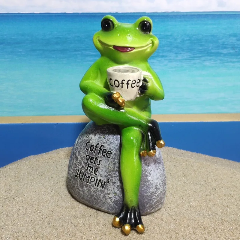 Resin Frog Ornament 15cm/6'' Frog Statue for Home Garden Decorations Indoor Outdoor Decoration Patio Decorat Frog Drinks Coffee
Resin Frog Ornament 15cm/6'' Frog Statue for Home Garden Decorations Indoor Outdoor Decoration Patio Decorat Frog Drinks Coffee