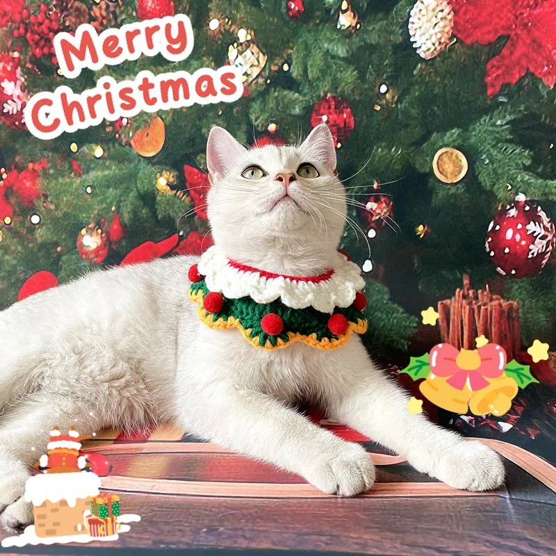 Santa Pet Christmas Collar Scarf Cats Dogs Knitted Bib Woolen Hat Cat Accessories For New Year
Santa Pet Christmas Collar Scarf Cats Dogs Knitted Bib Woolen Hat Cat Accessories For New Year