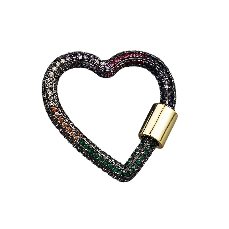 Micro Dark Color Heart Shape Clasps Hook DIY Bracelet Necklace Handmade Jewelry New Copper Pave Zirconia Jewelry Making Supplies
Micro Dark Color Heart Shape Clasps Hook DIY Bracelet Necklace Handmade Jewelry New Copper Pave Zirconia Jewelry Making Supplies