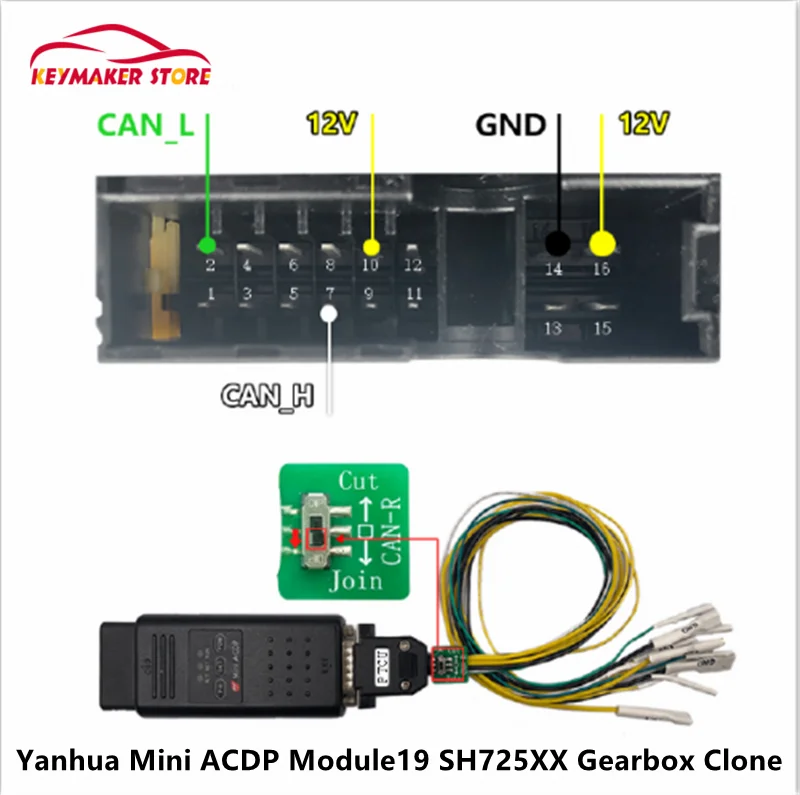 

Клон коробки передач Yanhua Mini ACDP Module19 SH725XX, поддержка всех ZF 8HP, клон коробки передач JLR для VW, Audi, BMW 7, новинка 2021