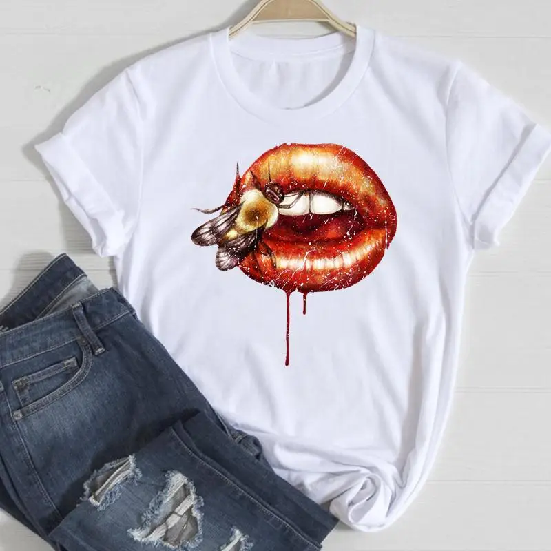 T-shirts Tee Sweet Lip Funny Cute Fashion Women Summer Ladies Tshirt Top Lady Print Female Clothes Short Sleeve Graphic T-Shirt
T-shirts Tee Sweet Lip Funny Cute Fashion Women Summer Ladies Tshirt Top Lady Print Female Clothes Short Sleeve Graphic T-Shirt