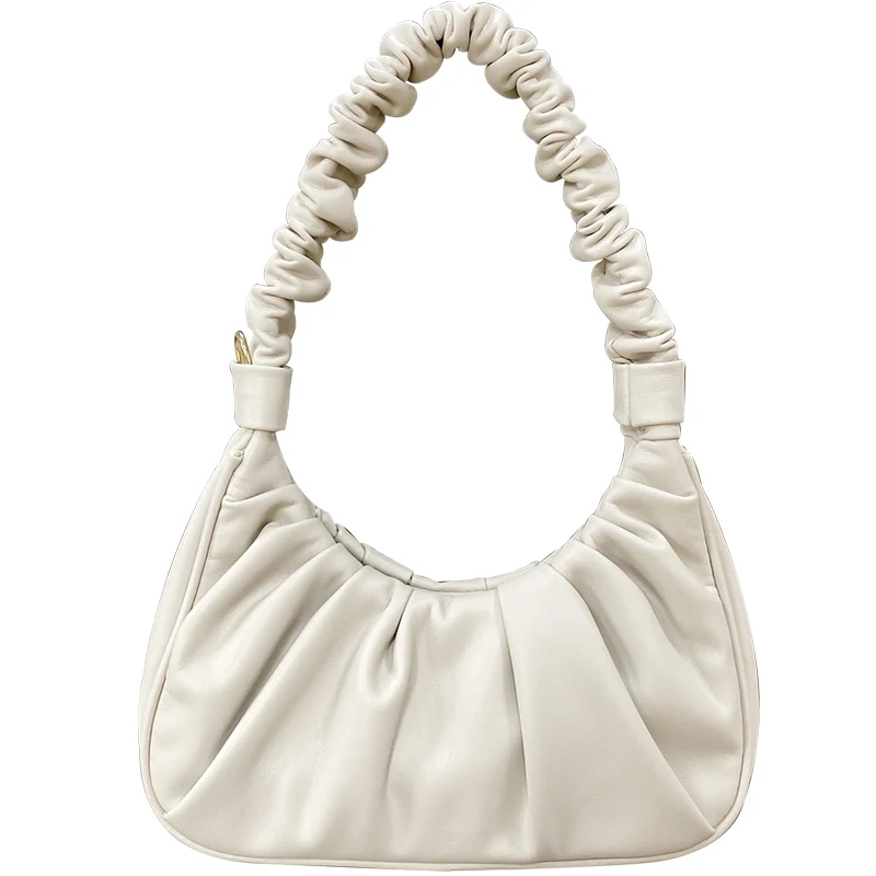 Solid Color Ruched Leather Shoulder Messenger Bags Women Designer Baguette Female Quality Purses Clutch Crossbody Bag
Solid Color Ruched Leather Shoulder Messenger Bags Women Designer Baguette Female Quality Purses Clutch Crossbody Bag