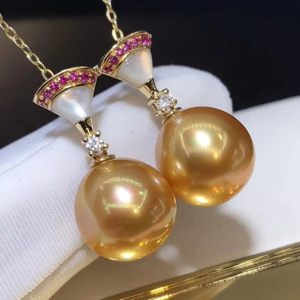 D506 Pearl Pendant Fine Jewelry Solid 18K Gold 12-13mm Nature Ocean Sea Water Gold Pearls Pendant Necklaces for Women
D506 Pearl Pendant Fine Jewelry Solid 18K Gold 12-13mm Nature Ocean Sea Water Gold Pearls Pendant Necklaces for Women