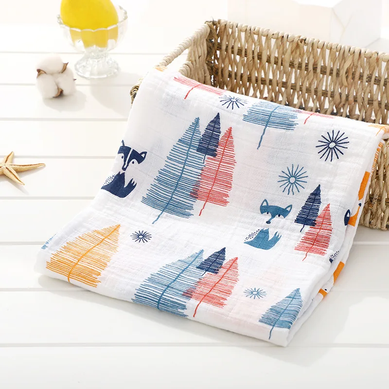Muslin 100% Cotton Baby Blanket Swaddles Soft Newborn Blankets Bath Gauze Infant Wrap Sleepsack Stroller Cover Play Mat | Мать и ребенок
