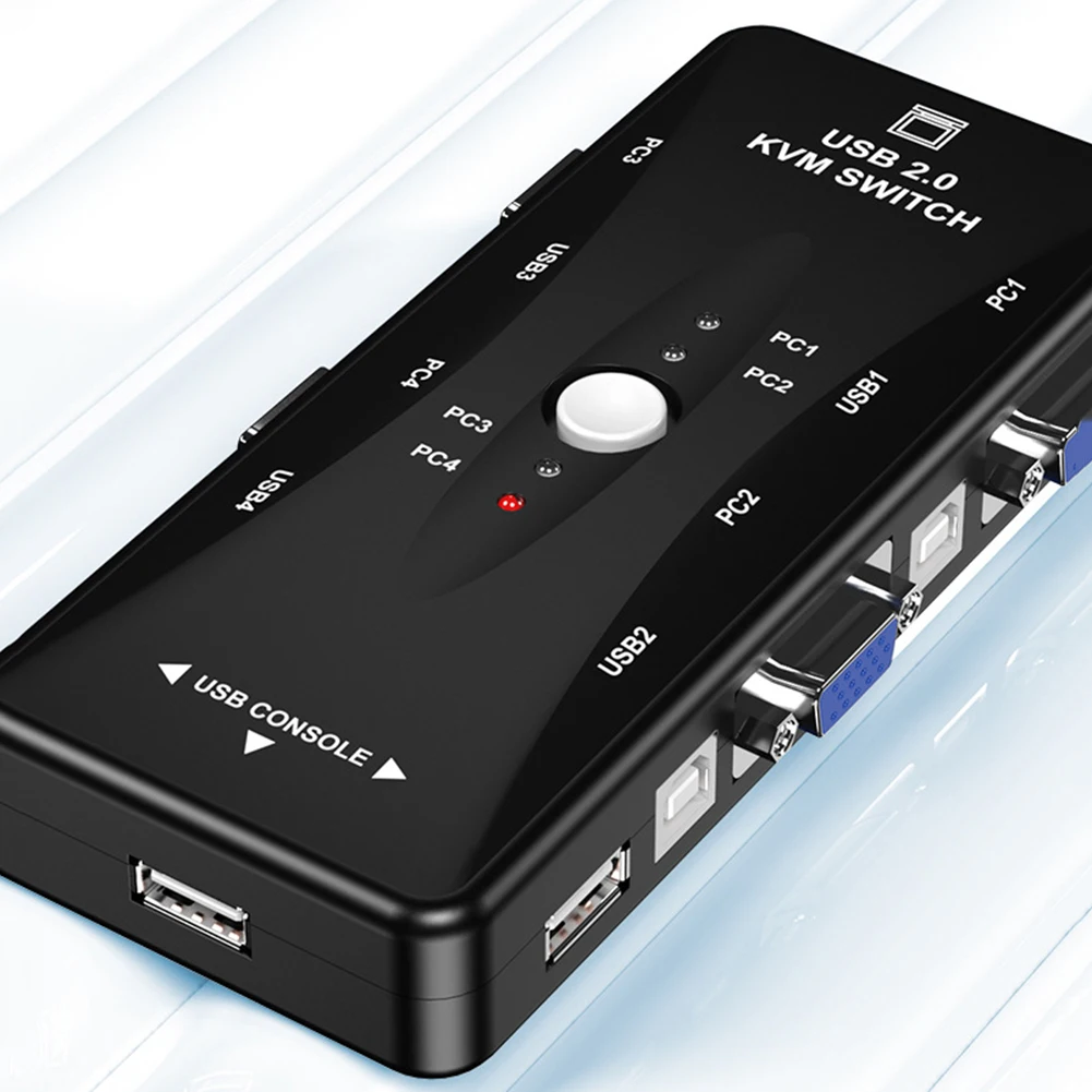 KVM-переключатель, совместимый с USB HDMI, классические цвета и простой прочный дизайн, 4 в 1 выход VGA, разделитель для клавиатуры, мыши, монитора
KVM-переключатель, совместимый с USB HDMI, классические цвета и простой прочный дизайн, 4 в 1 выход VGA, разделитель для клавиатуры, мыши, монитора