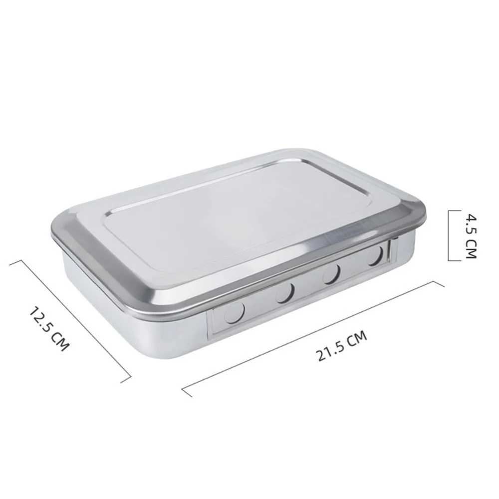 1PC Stainless Steel Tray Disinfectant Box with Lid and Hole(Silver)
1PC Stainless Steel Tray Disinfectant Box with Lid and Hole(Silver)