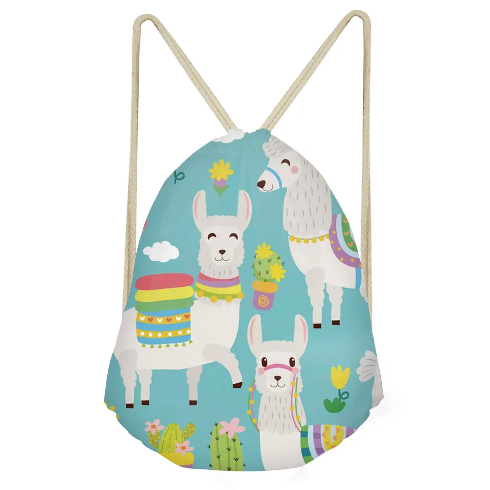 Cute Cartoon Animal Alpaca/Sheep Print Drawstrings Bags for Girls Casual Students Backpacks Softback Kids Beach Bags
Cute Cartoon Animal Alpaca/Sheep Print Drawstrings Bags for Girls Casual Students Backpacks Softback Kids Beach Bags