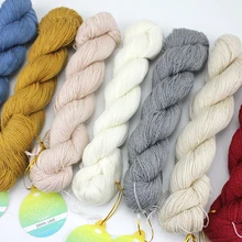 50g Hank Wool Cashmere Angora Yarn Hand Knitting Crochet Lace Weight For Baby Garments Scarves Hats Craft Projects Swan Lake