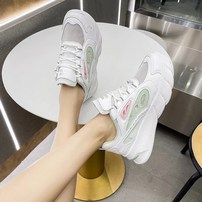 Rimocy 2021 Spring Women Fashion Platform Sneakers Mesh Breathable Casual Shoes Woman Mix Color Lace Up Women's Chunky Sneakers
Rimocy 2021 Spring Women Fashion Platform Sneakers Mesh Breathable Casual Shoes Woman Mix Color Lace Up Women's Chunky Sneakers