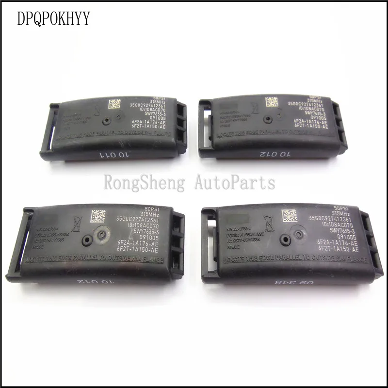 DPQPOKHYY 4 шт. 2007 2010 для FORD EXPLORER SPORT TRAC датчик давления в шинах TPMS FOMOCO 6F2A 1A176 AE 6F2T 1A150 50PSI