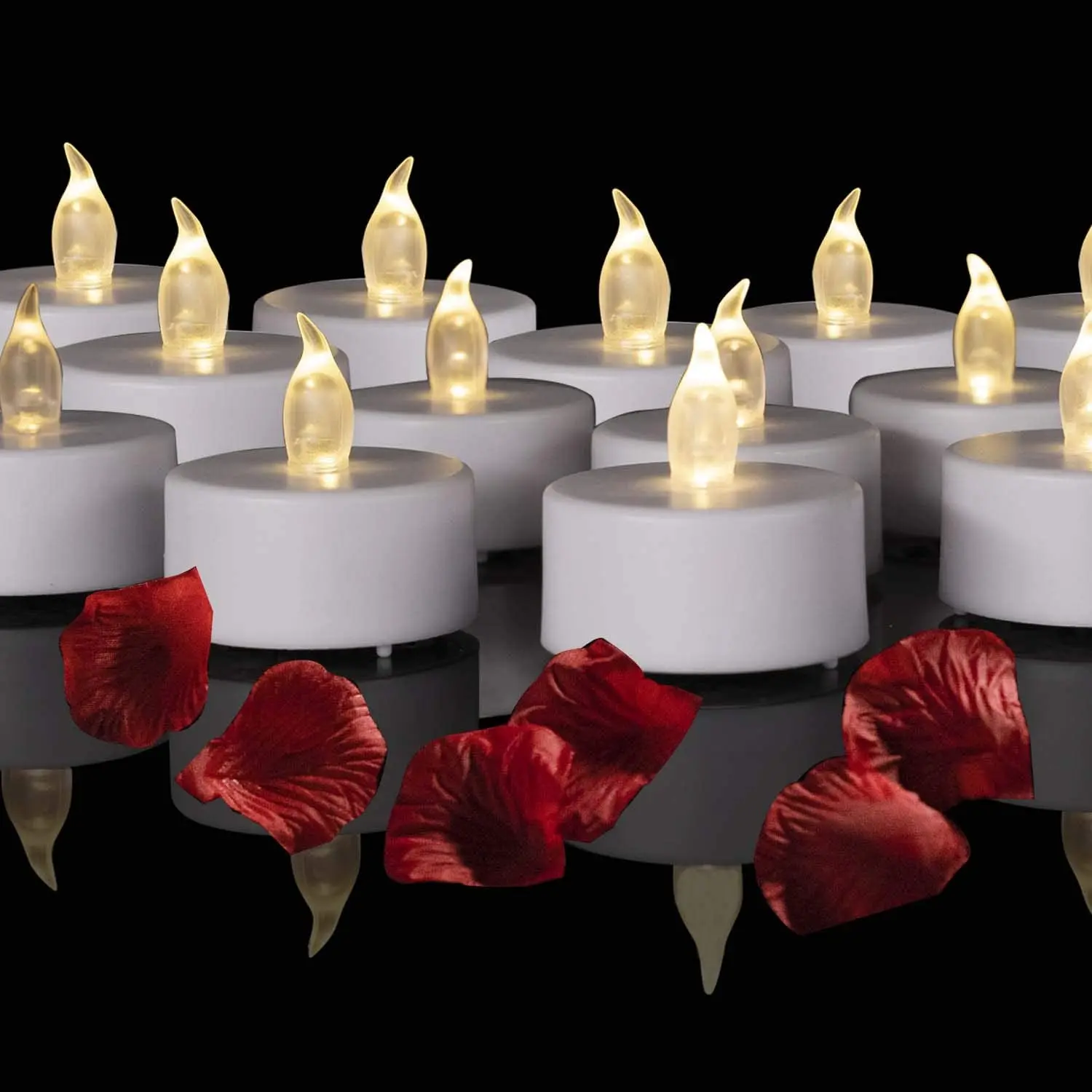 Battery Operated LED Tea Lights: 24PACK Flameless Votive Candles Lamp Realistic and Bright Flickering Holiday Gift Long Lasting
Battery Operated LED Tea Lights: 24PACK Flameless Votive Candles Lamp Realistic and Bright Flickering Holiday Gift Long Lasting