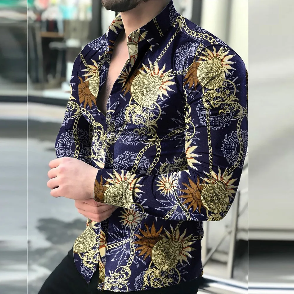 Mens Casual Printed Shirt Slim Fit Formal Shirts Long Sleeve Button Down Tops Fashion Men Party Formal Shirt Social Shirt
Mens Casual Printed Shirt Slim Fit Formal Shirts Long Sleeve Button Down Tops Fashion Men Party Formal Shirt Social Shirt