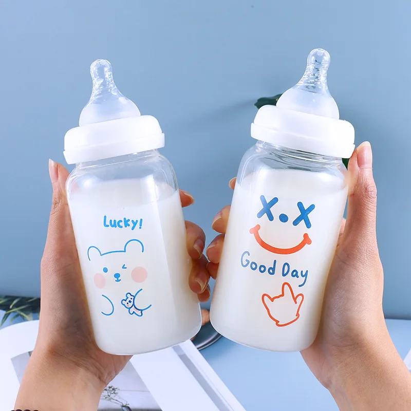 Girl Heart Cartoon Bear Pacifier Glass Cup Korean Version Of Super Cute Baby Bottle Water Cup Female Student Cute Straw Cup
Girl Heart Cartoon Bear Pacifier Glass Cup Korean Version Of Super Cute Baby Bottle Water Cup Female Student Cute Straw Cup