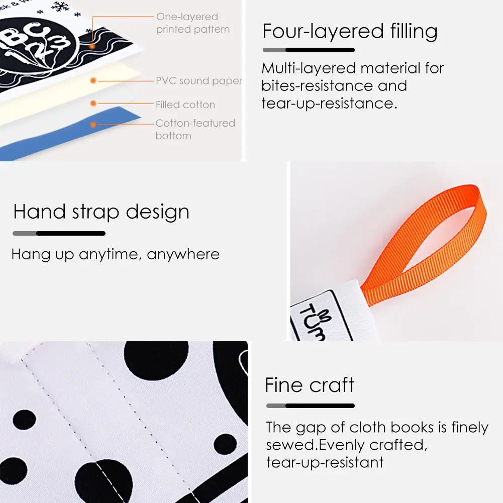 Early education called cloth book black and white digital cognitive tearing not bad children early education Development
Early education called cloth book black and white digital cognitive tearing not bad children early education Development