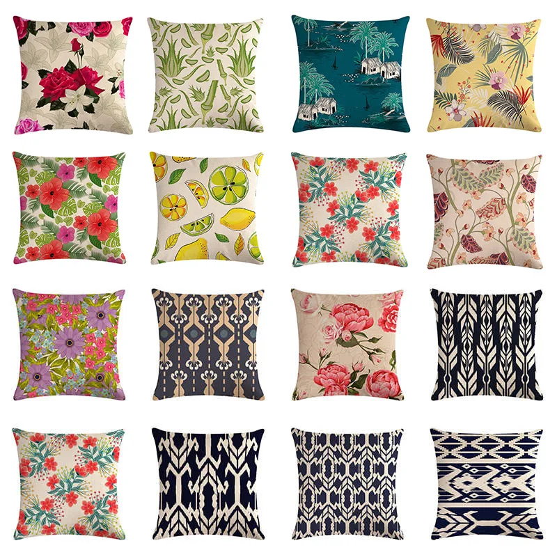 Tropical Leaf Cushion Cover Cotton Linen Geometry Throw Pillow Cover Sofa Home Office Decor 45x45cm Flower Pillowcase
Tropical Leaf Cushion Cover Cotton Linen Geometry Throw Pillow Cover Sofa Home Office Decor 45x45cm Flower Pillowcase