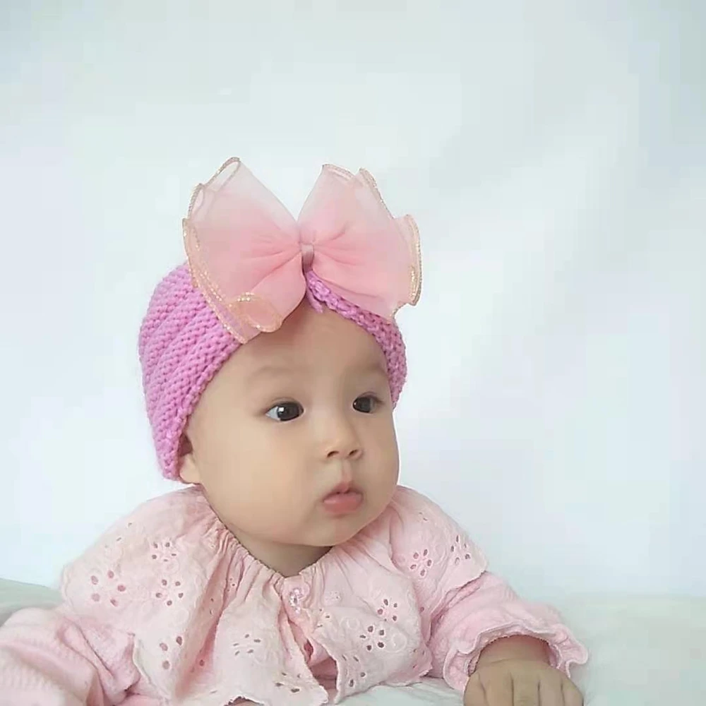 Очаровательные головные уборы ручной работы из чистой пряжи, бант для маленьких девочек, теплая вязальная шерсть, Полосатые Шляпы, для ново... 
Очаровательные головные уборы ручной работы из чистой пряжи, бант для маленьких девочек, теплая вязальная шерсть, Полосатые Шляпы, для ново...