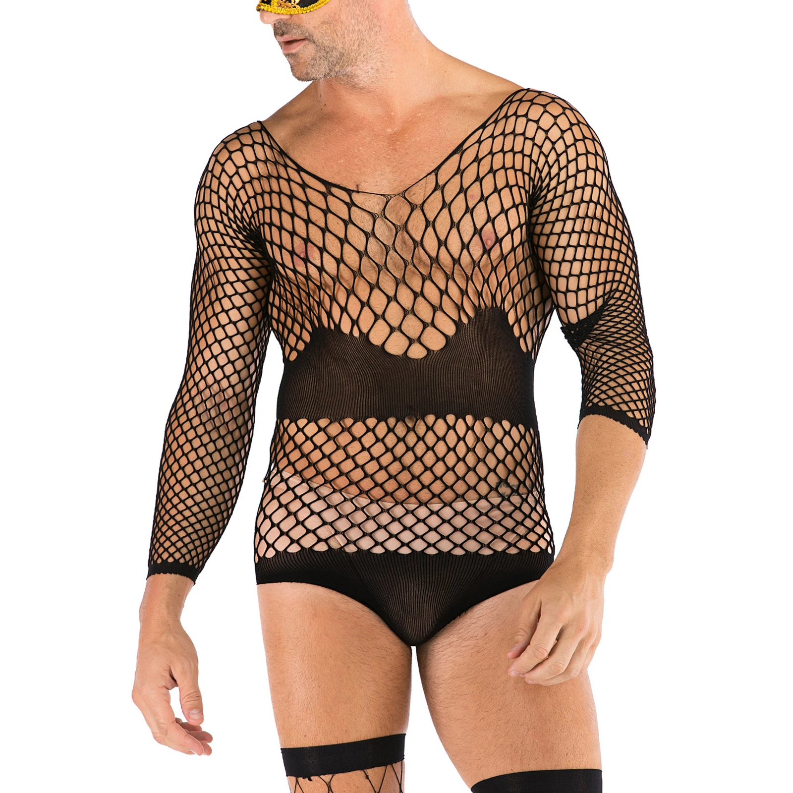 Mens Bodysuit Sexy Fishnet Linger Set Transparent Thong Set Gay Underwear Men
Mens Bodysuit Sexy Fishnet Linger Set Transparent Thong Set Gay Underwear Men