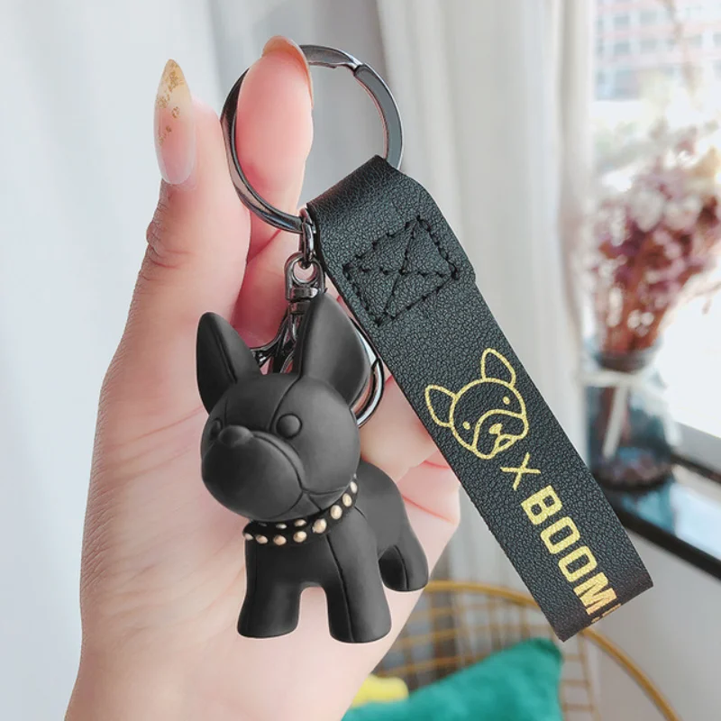 PU Leather Dog Keychains Fashion Punk French Bulldog Keychain for Women Bag Pendant Jewelry Trinket Men's Car Key Ring Key Chain
PU Leather Dog Keychains Fashion Punk French Bulldog Keychain for Women Bag Pendant Jewelry Trinket Men's Car Key Ring Key Chain