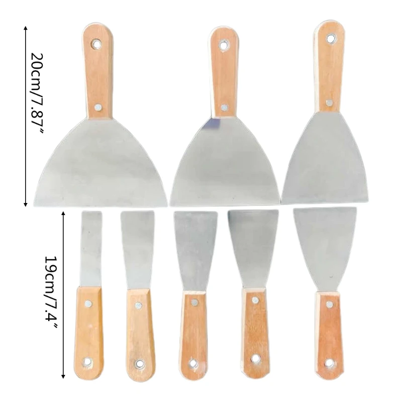 OOTDTY 8pcs Putty Knife Paint Scraper Remover Spatula Set Carbon Steel Blade Painting Molding Tools Wood Handle
OOTDTY 8pcs Putty Knife Paint Scraper Remover Spatula Set Carbon Steel Blade Painting Molding Tools Wood Handle