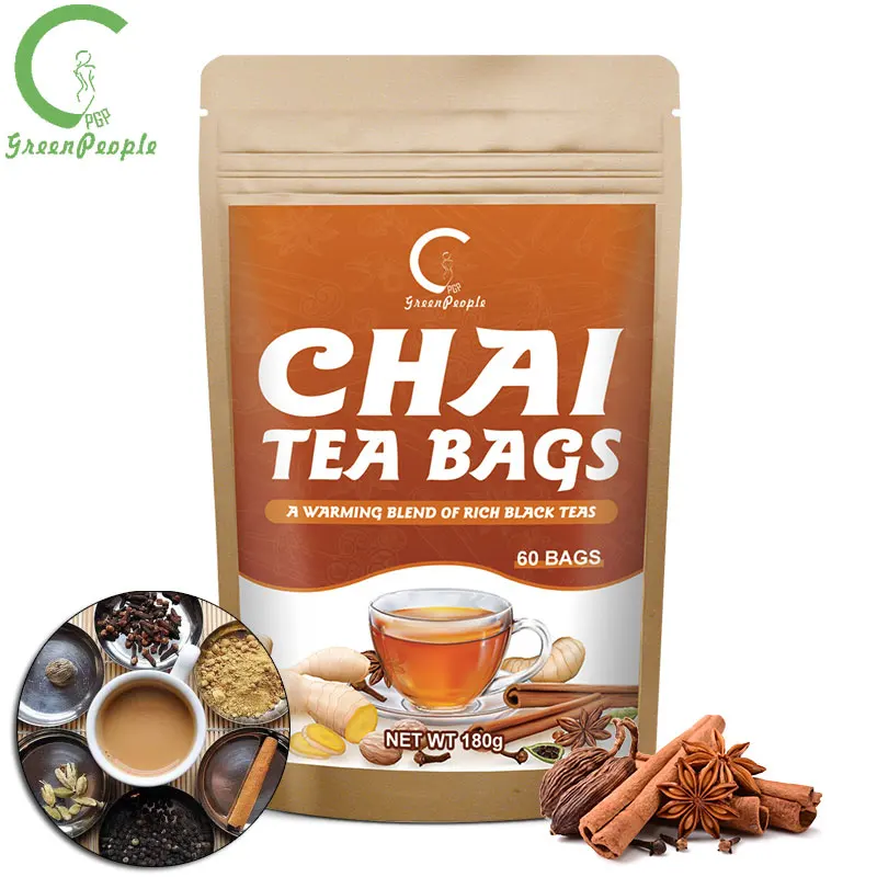 

GPGP Greenpeople травяной индийский чай Masala Chai, смешанные специи, корица и гвоздика, помогают пищеварению и развеивать Холодный Чай Полифенолы