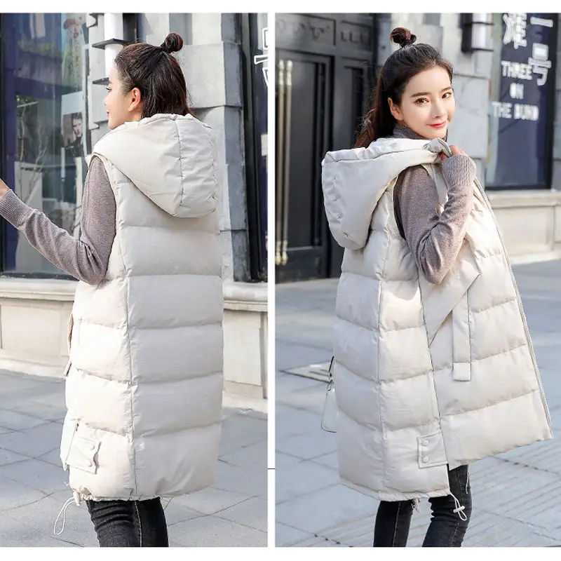 2021 Down Cotton Vest Women Korean plus size Hooded Down Cotton Vest Women's Waistcoat Women's Sleeveless Jacket mid-length coat
2021 Down Cotton Vest Women Korean plus size Hooded Down Cotton Vest Women's Waistcoat Women's Sleeveless Jacket mid-length coat
