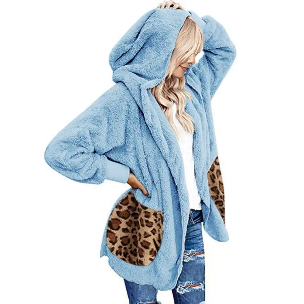 Autumn Winter Fur Coat Jacket Women 2021 Loose Leopard Pocket Double Sided Velvet Patchwork Cardigan Hoodie Jacket with Hat
Autumn Winter Fur Coat Jacket Women 2021 Loose Leopard Pocket Double Sided Velvet Patchwork Cardigan Hoodie Jacket with Hat