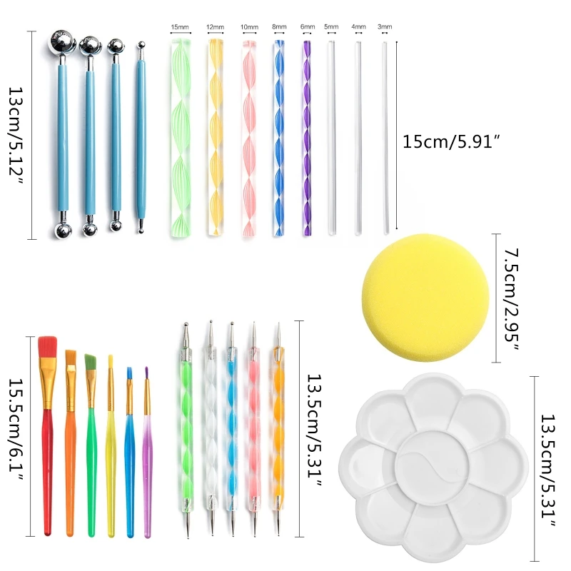 35pcs Mandala Dotting Pen Tool Set for Painting Rock Stone Acrylic Stick Stencil
35pcs Mandala Dotting Pen Tool Set for Painting Rock Stone Acrylic Stick Stencil