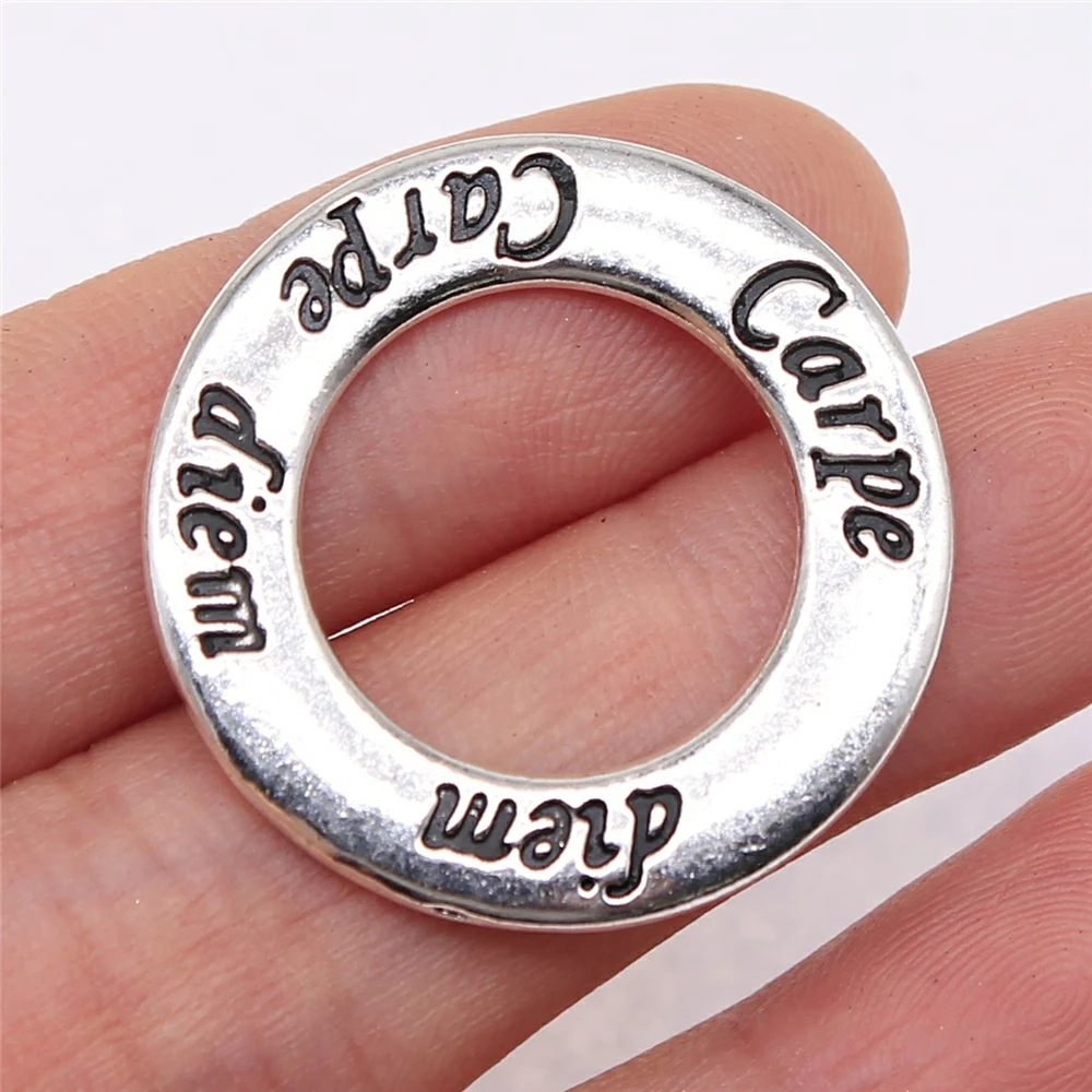 10pcs 30x30mm Carpe Diem Pendant Charms Antique Silver Plated For Jewelry Making Jewelry Findings Jewelry Components
10pcs 30x30mm Carpe Diem Pendant Charms Antique Silver Plated For Jewelry Making Jewelry Findings Jewelry Components