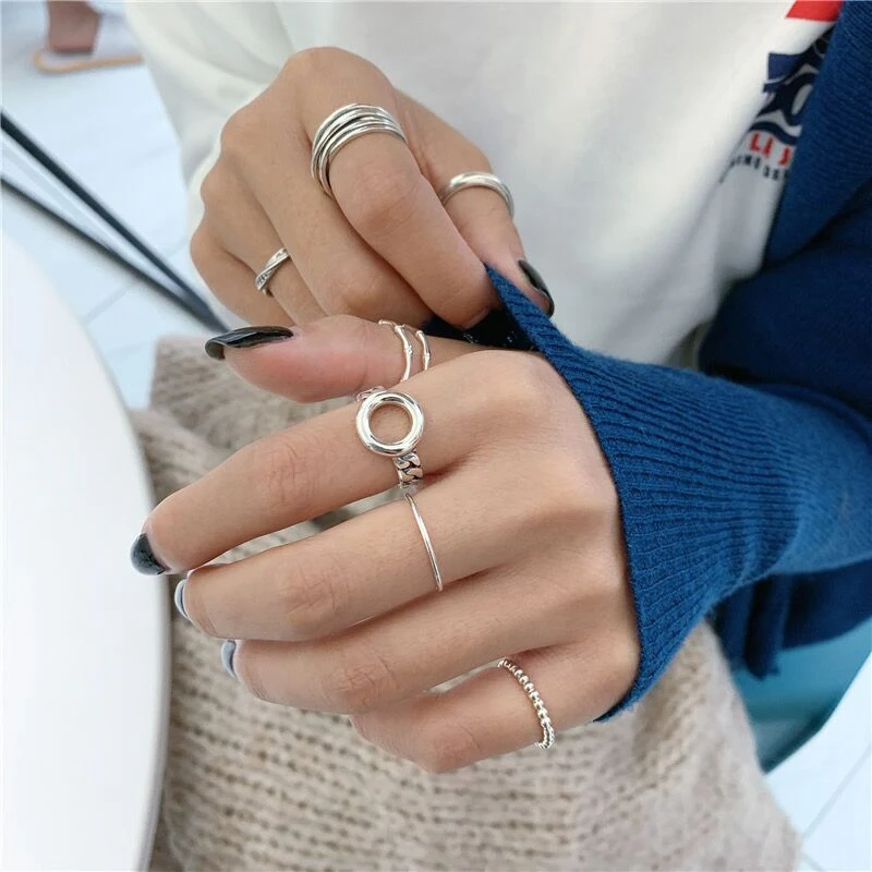 MENGJIQIAO 2020 Fashion Jewelry Punk Metal Adjustable Rings For Women Students Mid Finger Knuckle Rings Gifts
MENGJIQIAO 2020 Fashion Jewelry Punk Metal Adjustable Rings For Women Students Mid Finger Knuckle Rings Gifts