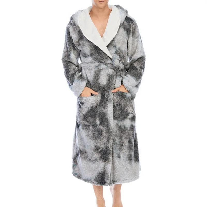 KANCOOL Men's Winter Lengthened Plush Shawl Bathrobe Home Clothes Long Sleeve Robe Coat Bath Robe Peignoir Homme Flannel Robe
KANCOOL Men's Winter Lengthened Plush Shawl Bathrobe Home Clothes Long Sleeve Robe Coat Bath Robe Peignoir Homme Flannel Robe