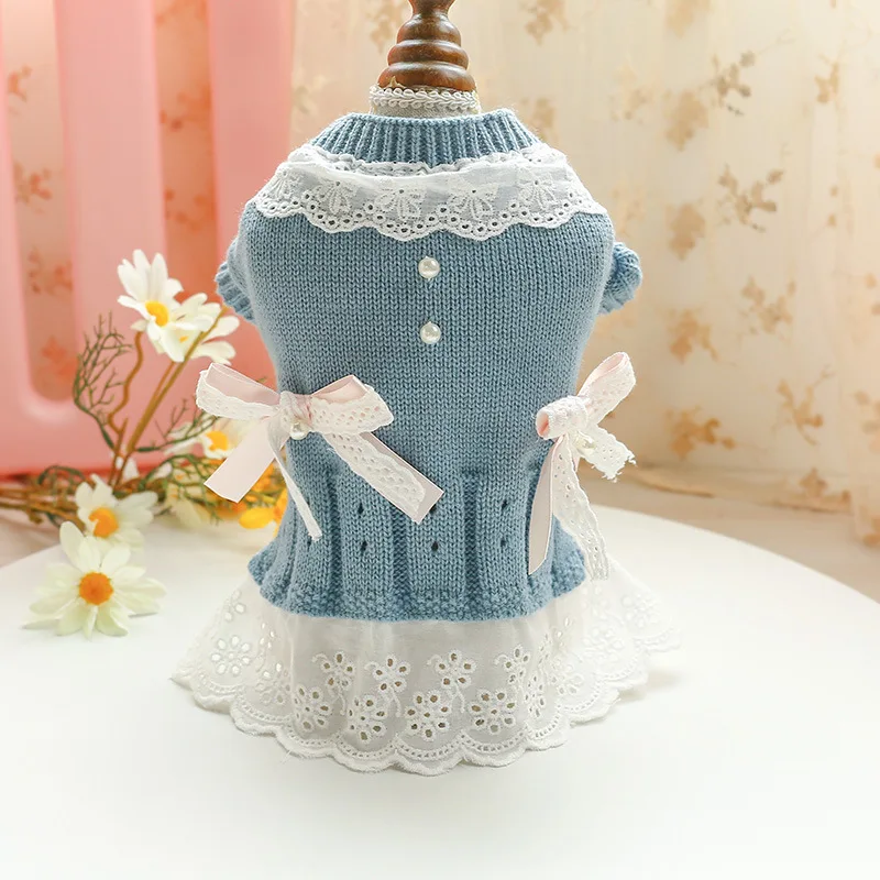 Warm Sweater Dog Cat Dress Autumn Winter Splicing Lace Princess Dogs Clothes Ladies Cats Skirts Chihuahua Bichon Puppy Costumes
Warm Sweater Dog Cat Dress Autumn Winter Splicing Lace Princess Dogs Clothes Ladies Cats Skirts Chihuahua Bichon Puppy Costumes