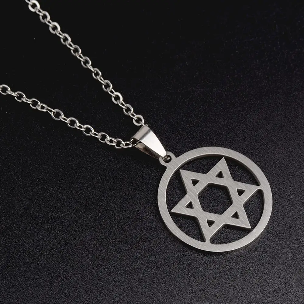 JUCHAO 100pcs/lot Hot Sell Punk Jewelry Fashion Men Women Solomon Seal Six Star Pendant Necklace Stainless Steel Chain Wholesale
JUCHAO 100pcs/lot Hot Sell Punk Jewelry Fashion Men Women Solomon Seal Six Star Pendant Necklace Stainless Steel Chain Wholesale
