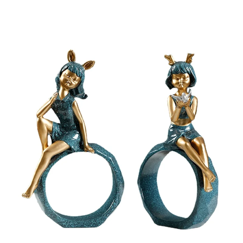 European-style Resin Sitting Golden Girl Sculpture Decoration Living Room Study Desktop Crafts Cute Girl Statue Home Decoration
European-style Resin Sitting Golden Girl Sculpture Decoration Living Room Study Desktop Crafts Cute Girl Statue Home Decoration