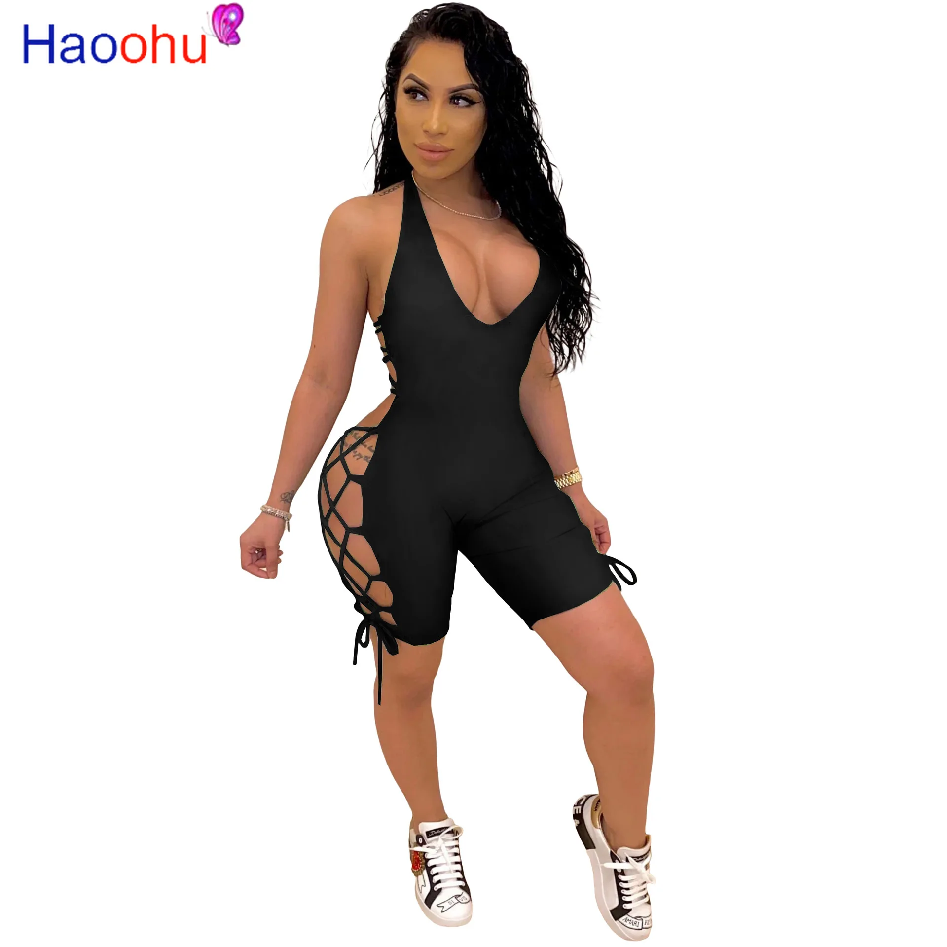 2020 Summer Women Jumpsuits Rompers Sleeveless Halter Hollow Out V-Neck Sexy Night Club Party Bandage One Piece Outfits
2020 Summer Women Jumpsuits Rompers Sleeveless Halter Hollow Out V-Neck Sexy Night Club Party Bandage One Piece Outfits