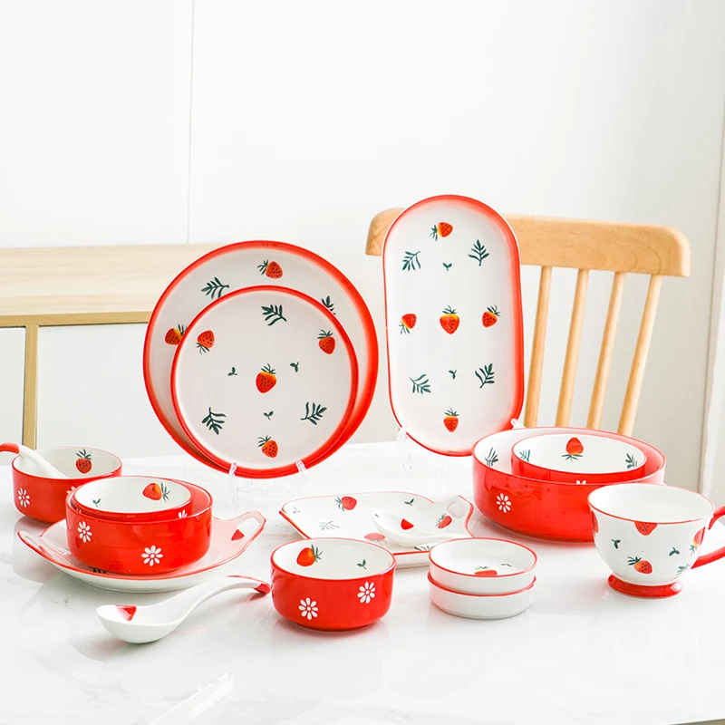 Strawberry Saucer Plate Hand Painting Round Creative Ceramic Tray Japanese Small Dish
Strawberry Saucer Plate Hand Painting Round Creative Ceramic Tray Japanese Small Dish