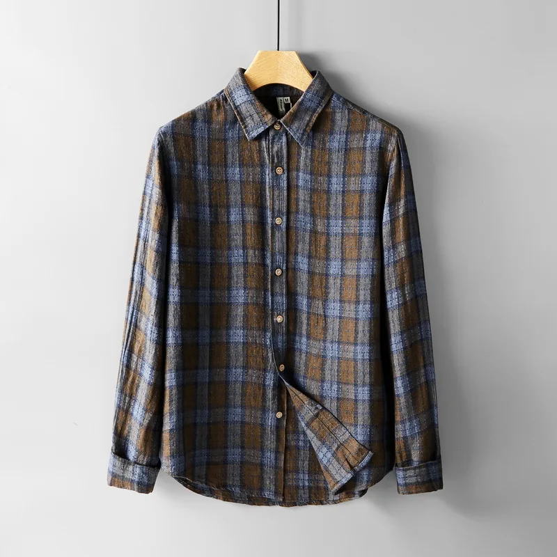 New style Suehaiwe's brand plaid shirt men long sleeve pure linen shirts men casual fashion shirts male tops comfortable shirt
New style Suehaiwe's brand plaid shirt men long sleeve pure linen shirts men casual fashion shirts male tops comfortable shirt