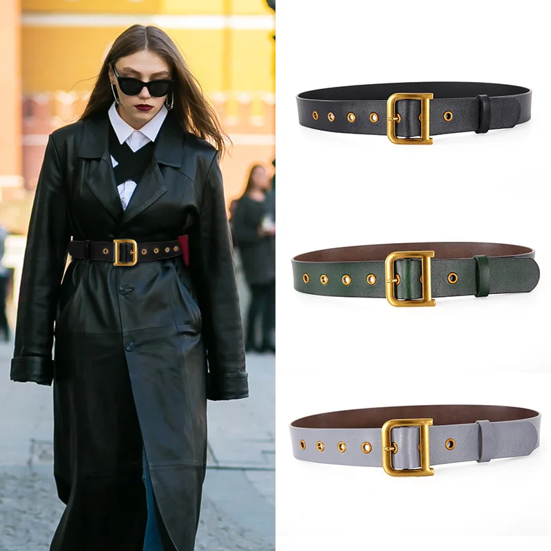 Women Punk Chain Belt Adjustable Black Double/Single Eyelet Grommet Metal Buckle Leather Waistband For Jeans Slimming Body Belts
Women Punk Chain Belt Adjustable Black Double/Single Eyelet Grommet Metal Buckle Leather Waistband For Jeans Slimming Body Belts