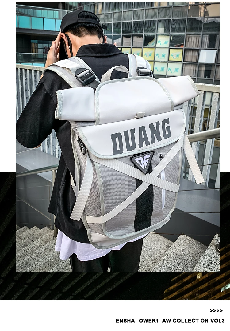 SB596 2021 new style Large-capacity backpack tooling street style fashion brand high school student bag
SB596 2021 new style Large-capacity backpack tooling street style fashion brand high school student bag