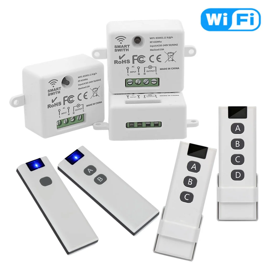 

Wifi Rf 433mhz Swtich Timer switch 220V Tuya Smart Life Interruptor and Remotes Work with Alexa Google Home Light Lamp Switches