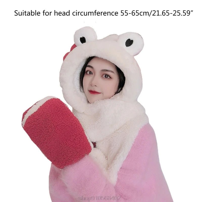 Warm 3 In 1 Fuzzy Plush Hooded Scarf Hat Gloves Set Cartoon Big Eyes Ears Windproof Earflap Cap Mittens N09 20 Dropshipping 
Warm 3 In 1 Fuzzy Plush Hooded Scarf Hat Gloves Set Cartoon Big Eyes Ears Windproof Earflap Cap Mittens N09 20 Dropshipping