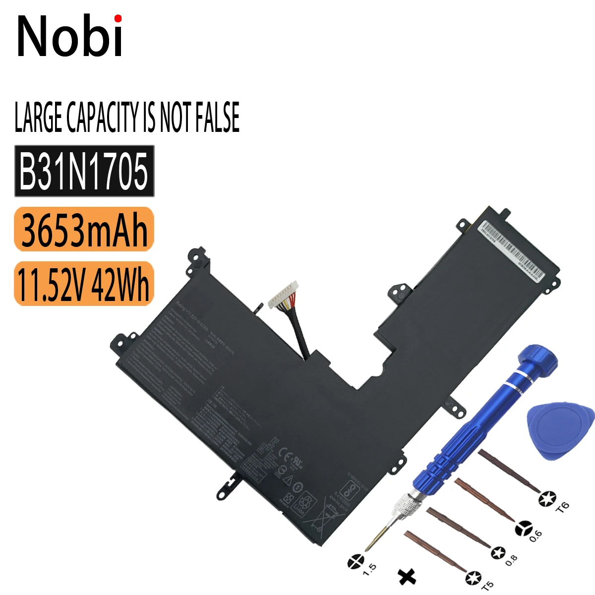 Nobi 11,52 V 42Wh B31N1705 Аккумулятор для ноутбука Asus VivoBook Flip TP410 TP410UA tp410аккумулятор TP410UR TP410URR ZenBook 14 UX460UA
Nobi 11,52 V 42Wh B31N1705 Аккумулятор для ноутбука Asus VivoBook Flip TP410 TP410UA tp410аккумулятор TP410UR TP410URR ZenBook 14 UX460UA