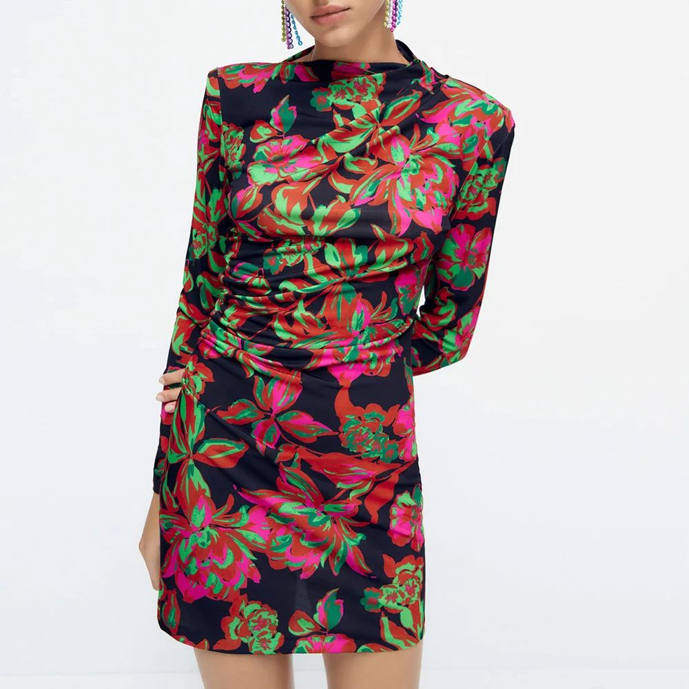 Za Printed Darped Dress 2021 Women Vintage Long Sleeve Bodycon Dresses Autumn Sexy Mini Club Party Dresses Birthday Outfit
Za Printed Darped Dress 2021 Women Vintage Long Sleeve Bodycon Dresses Autumn Sexy Mini Club Party Dresses Birthday Outfit