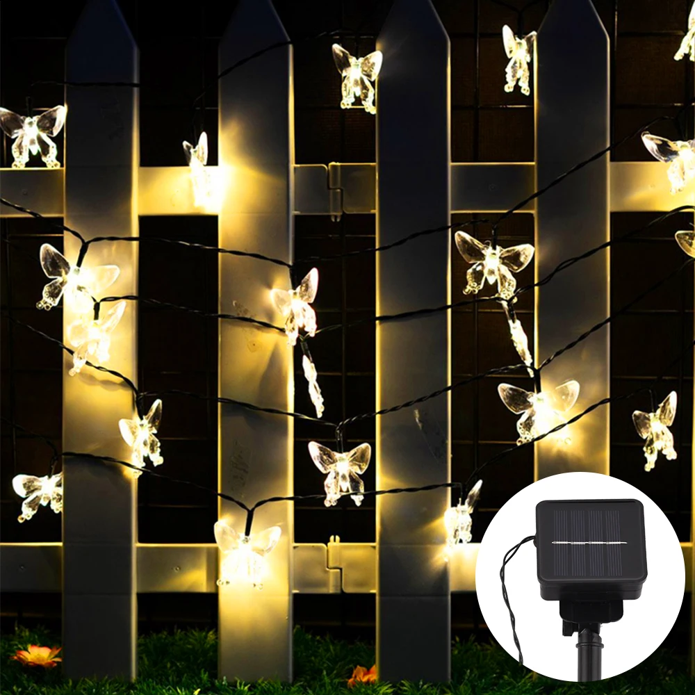 Waterproof LED Solar Butterfly String Lights Beautiful Fairy Lights For Valentine'S Day Christmas Party Wedding Decoration 6.5m
Waterproof LED Solar Butterfly String Lights Beautiful Fairy Lights For Valentine'S Day Christmas Party Wedding Decoration 6.5m