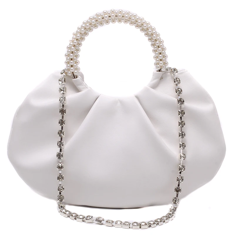 Elegant Female Totes With Pearl Handle 2020 New High quality PU Leather Women's Designer Handbag Pleated Shoulder Messenger Bag
Elegant Female Totes With Pearl Handle 2020 New High quality PU Leather Women's Designer Handbag Pleated Shoulder Messenger Bag
